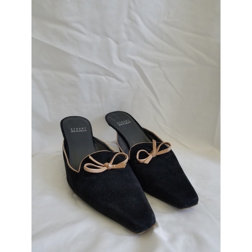 Steve Weitzman Pointed-Toe Kitten Heels